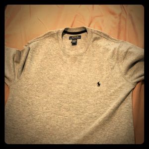 Sea shell gray long sleeved Polo Shirt